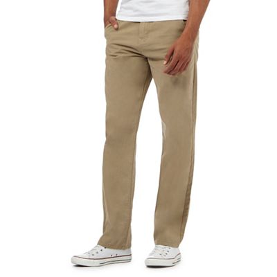 St George by Duffer Beige twill chinos